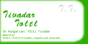 tivadar toltl business card