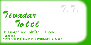 tivadar toltl business card